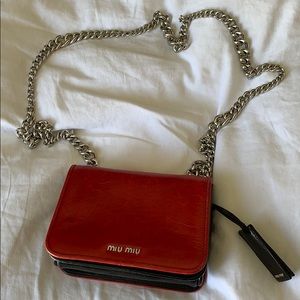 Hott red Miu Miu chain bag